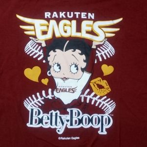 Betty Boop Rajuten Eagles Japan Baseball t shirt NEW